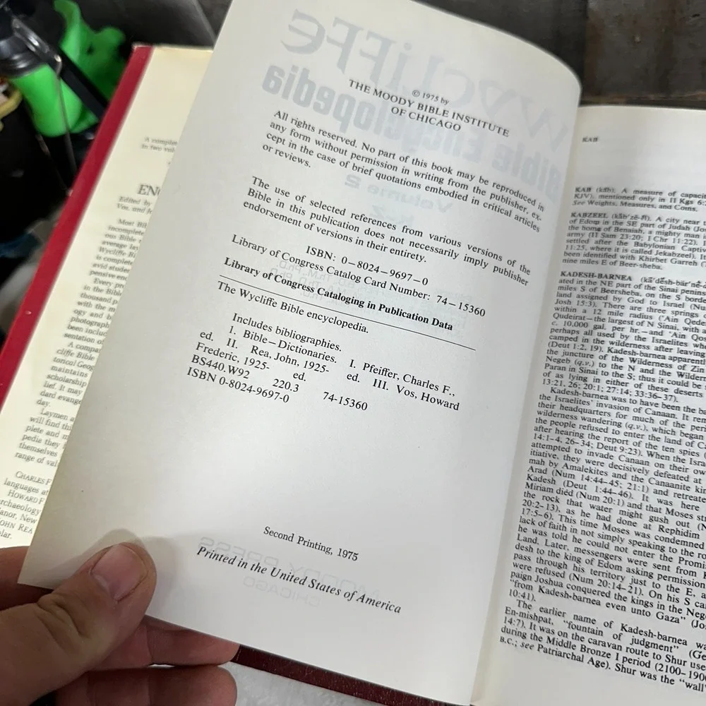 1975 Wycliffe Bible Encyclopedia in Two Volumes VINTAGE HC DJ